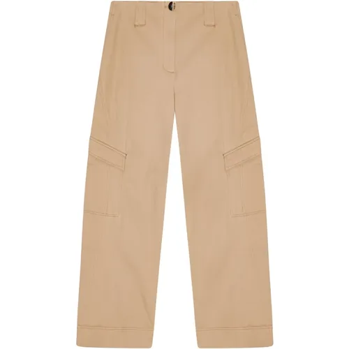 Trousers > Straight Trousers - - Ganni - Modalova