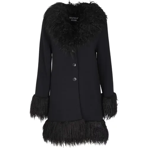 Coats > Single-Breasted Coats - - Boutique Moschino - Modalova
