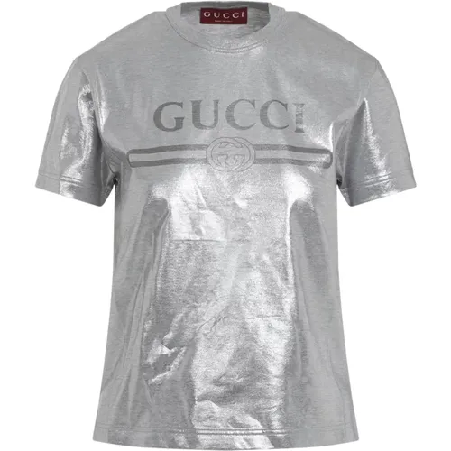 Gucci - Tops > T-Shirts - Gray - Gucci - Modalova