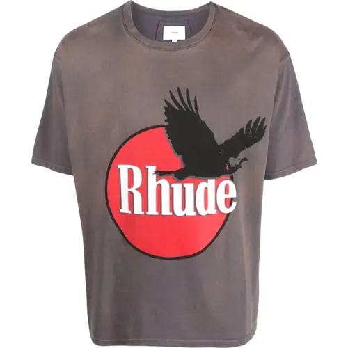 Rhude - Tops > T-Shirts - Gray - Rhude - Modalova