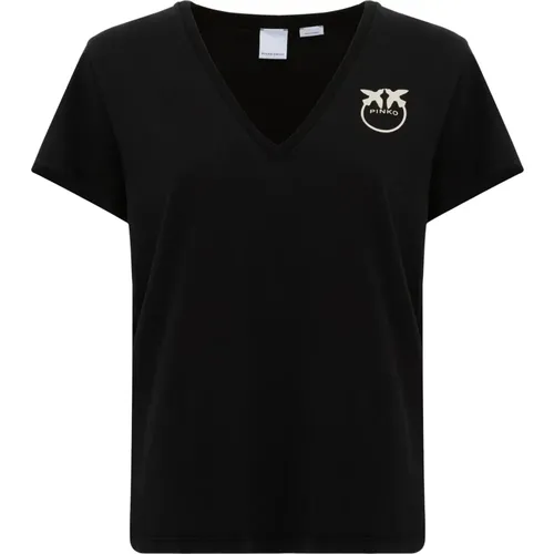 Pinko - Tops > T-Shirts - Black - pinko - Modalova