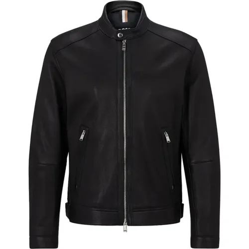 Jackets > Leather Jackets - - Boss - Modalova