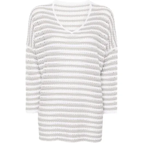 Knitwear > V-neck Knitwear - - Le Tricot Perugia - Modalova