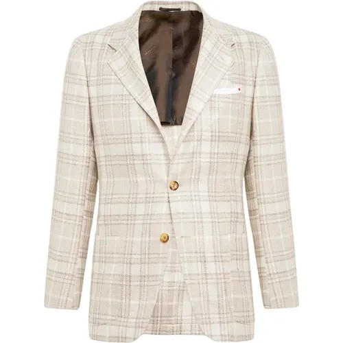 Kiton - Jackets > Blazers - Beige - Kiton - Modalova