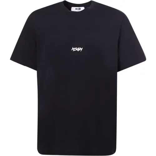 Msgm - Tops > T-Shirts - Black - Msgm - Modalova