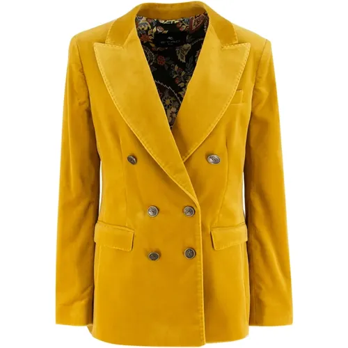 Etro - Jackets > Blazers - Yellow - ETRO - Modalova