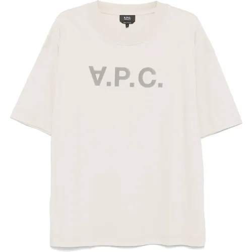 A.p.c. - Tops > T-Shirts - Beige - A.p.c. - Modalova