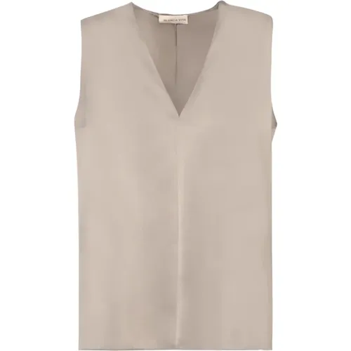 Tops > Sleeveless Tops - - Blanca Vita - Modalova