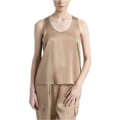 Tops > Sleeveless Tops - - PESERICO - Modalova