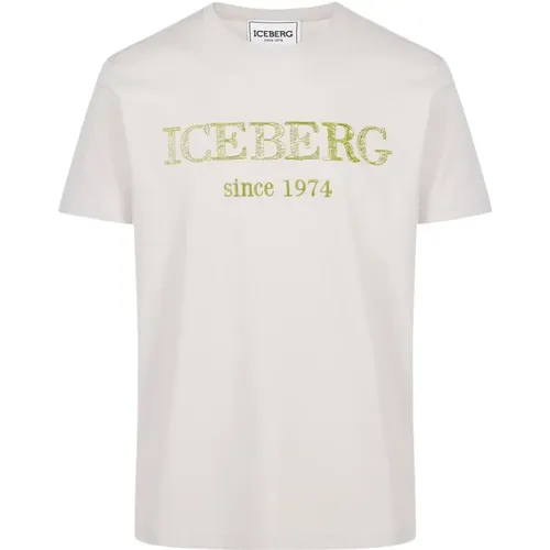 Iceberg - Tops > T-Shirts - Beige - Iceberg - Modalova