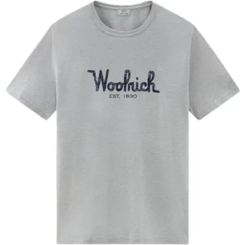 Woolrich - Tops > T-Shirts - Gray - Woolrich - Modalova