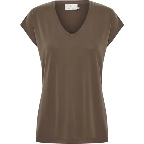 Kaffe - Tops > T-Shirts - Brown - Kaffe - Modalova