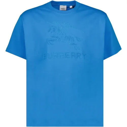 Burberry - Tops > T-Shirts - Blue - Burberry - Modalova