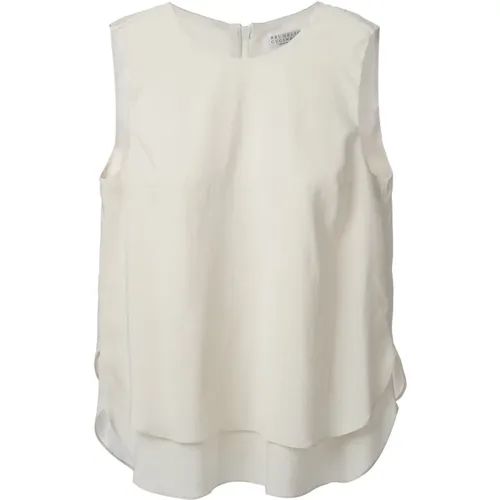 Tops > Sleeveless Tops - - BRUNELLO CUCINELLI - Modalova