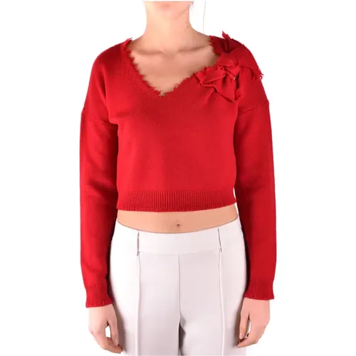 Valentino - Knitwear > V-neck Knitwear - - RED Valentino - Modalova