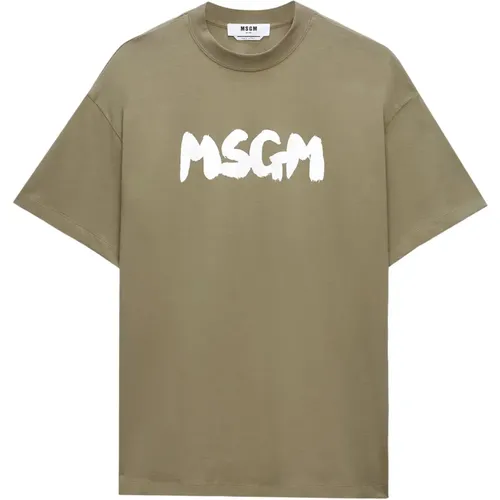 Msgm - Tops > T-Shirts - Green - Msgm - Modalova