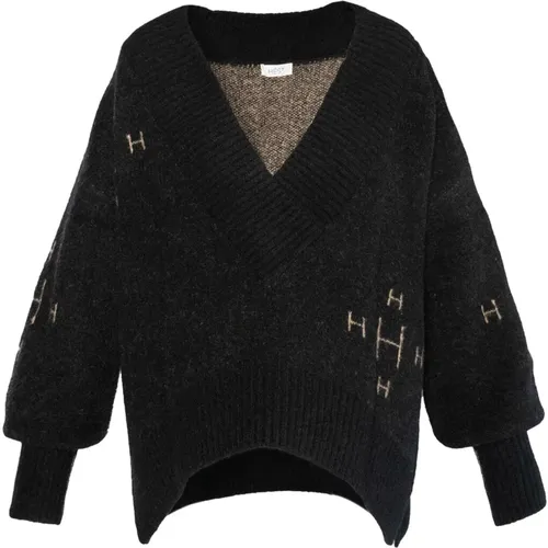 Knitwear > V-neck Knitwear - - Hést - Modalova