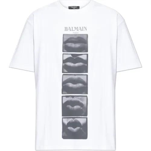 Balmain - Tops > T-Shirts - White - Balmain - Modalova