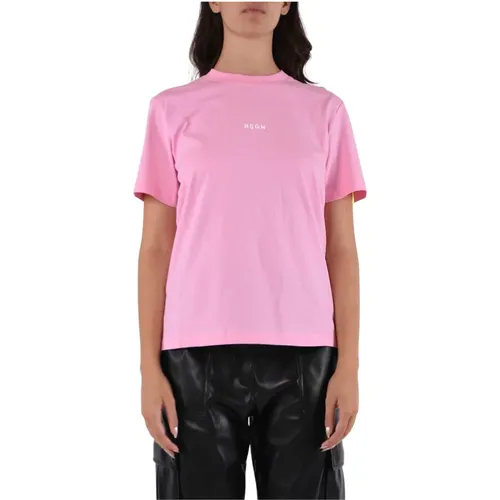 Msgm - Tops > T-Shirts - Pink - Msgm - Modalova