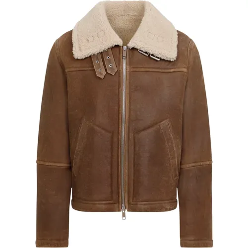 Jackets > Leather Jackets - - Yves Salomon - Modalova