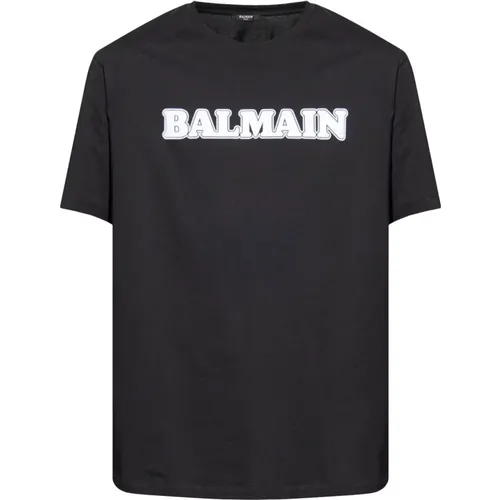 Balmain - Tops > T-Shirts - Black - Balmain - Modalova