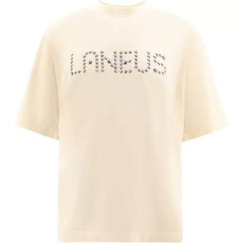 Laneus - Tops > T-Shirts - Beige - Laneus - Modalova