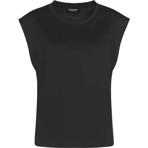 Dondup - Tops > T-Shirts - Black - Dondup - Modalova