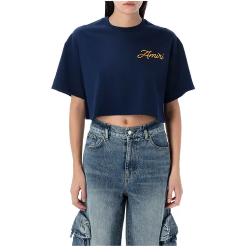 Amiri - Tops > T-Shirts - Blue - Amiri - Modalova