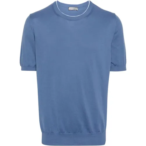 Canali - Tops > T-Shirts - Blue - Canali - Modalova