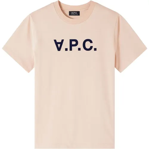 A.p.c. - Tops > T-Shirts - Beige - A.p.c. - Modalova