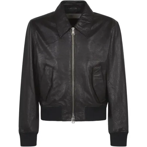 Jackets > Leather Jackets - - Ami Paris - Modalova