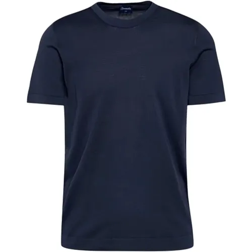 Drumohr - Tops > T-Shirts - Blue - Drumohr - Modalova