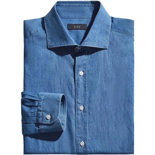 Shirts > Denim Shirts - - Fay - Modalova