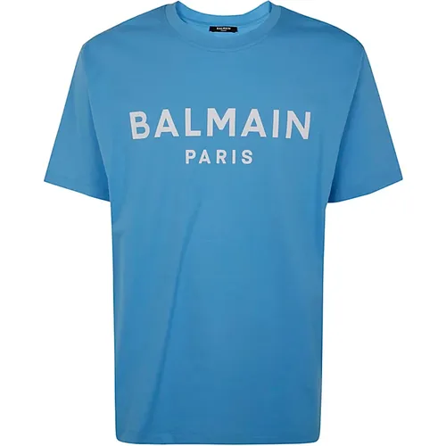 Balmain - Tops > T-Shirts - Blue - Balmain - Modalova