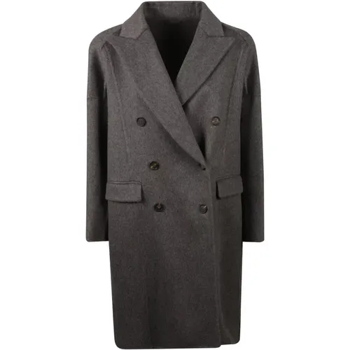 Coats > Double-Breasted Coats - - BRUNELLO CUCINELLI - Modalova