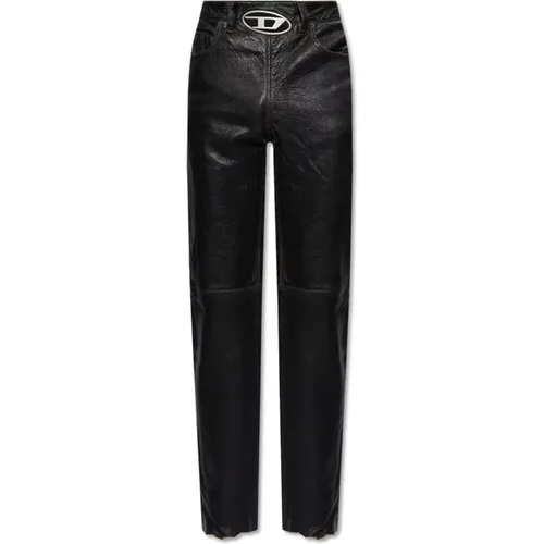 Trousers > Leather Trousers - - Diesel - Modalova