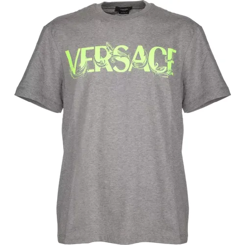 Versace - Tops > T-Shirts - Gray - Versace - Modalova