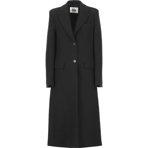 Coats > Single-Breasted Coats - - Msgm - Modalova