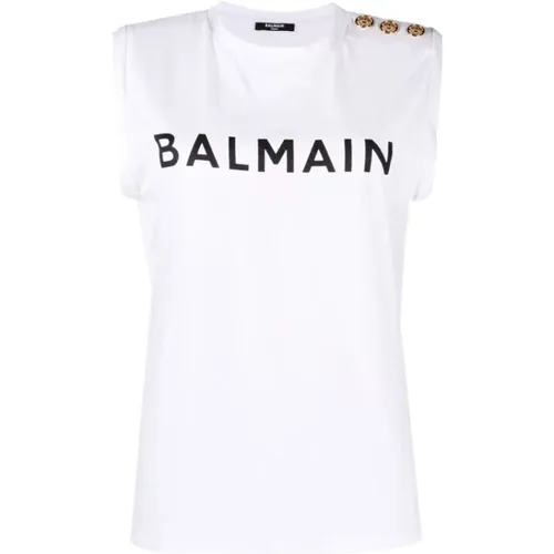 Tops > Sleeveless Tops - - Balmain - Modalova