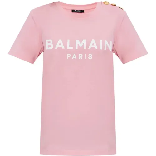 Balmain - Tops > T-Shirts - Pink - Balmain - Modalova