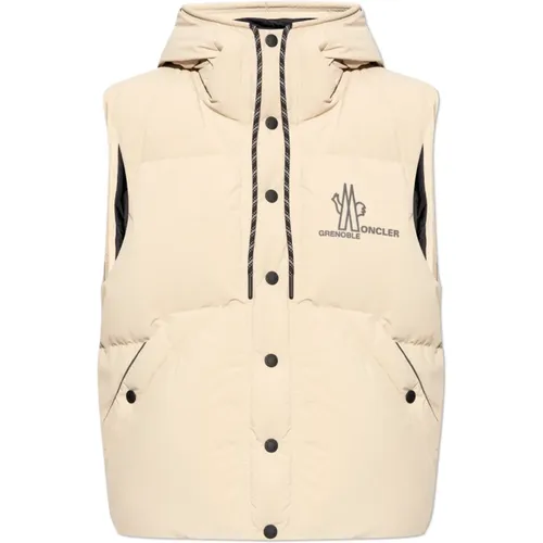 Moncler - Jackets > Vests - Beige - Moncler - Modalova