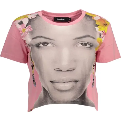 Desigual - Tops > T-Shirts - Pink - Desigual - Modalova