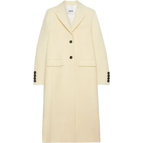 Coats > Single-Breasted Coats - - Msgm - Modalova