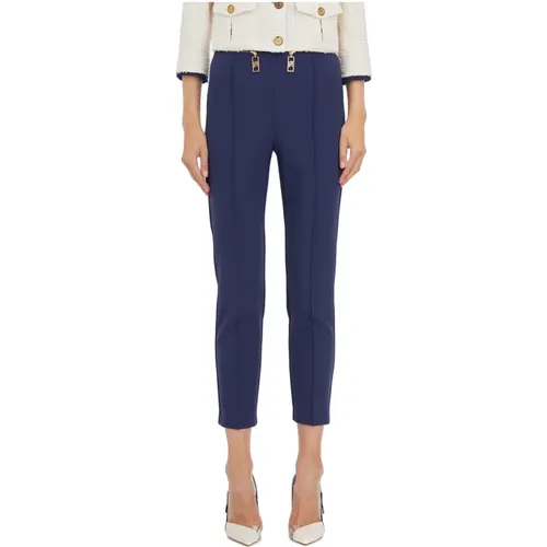 Trousers > Cropped Trousers - - Elisabetta Franchi - Modalova