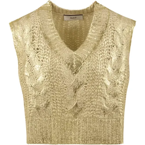 Knitwear > V-neck Knitwear - - Akep - Modalova