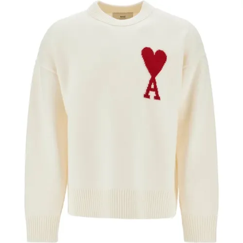 Knitwear > Round-neck Knitwear - - Ami Paris - Modalova