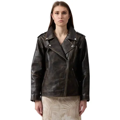 Jackets > Leather Jackets - - Ermanno Scervino - Modalova
