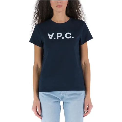 A.p.c. - Tops > T-Shirts - Blue - A.p.c. - Modalova