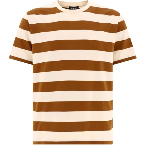 A.p.c. - Tops > T-Shirts - Brown - A.p.c. - Modalova