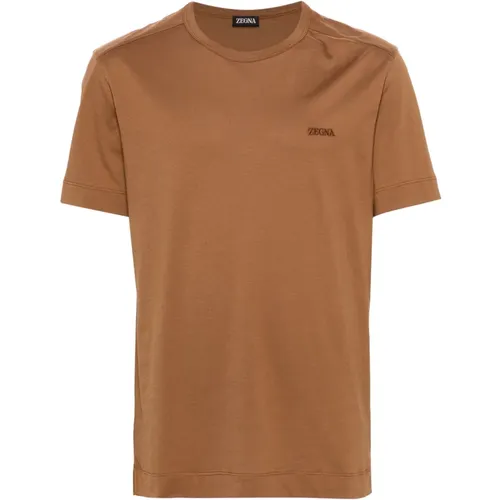 Z Zegna - Tops > T-Shirts - Brown - Z Zegna - Modalova